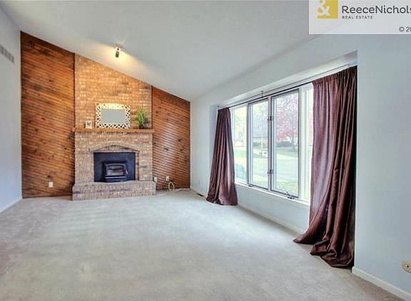 Large Living Room with Wood burning Fireplace Insert