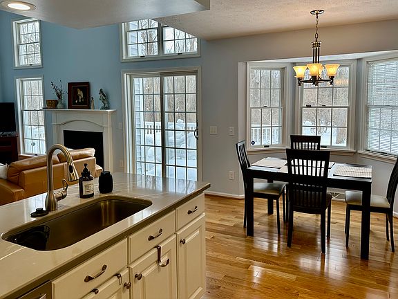 Kitchen / great room combination with vaulted great room ceilings