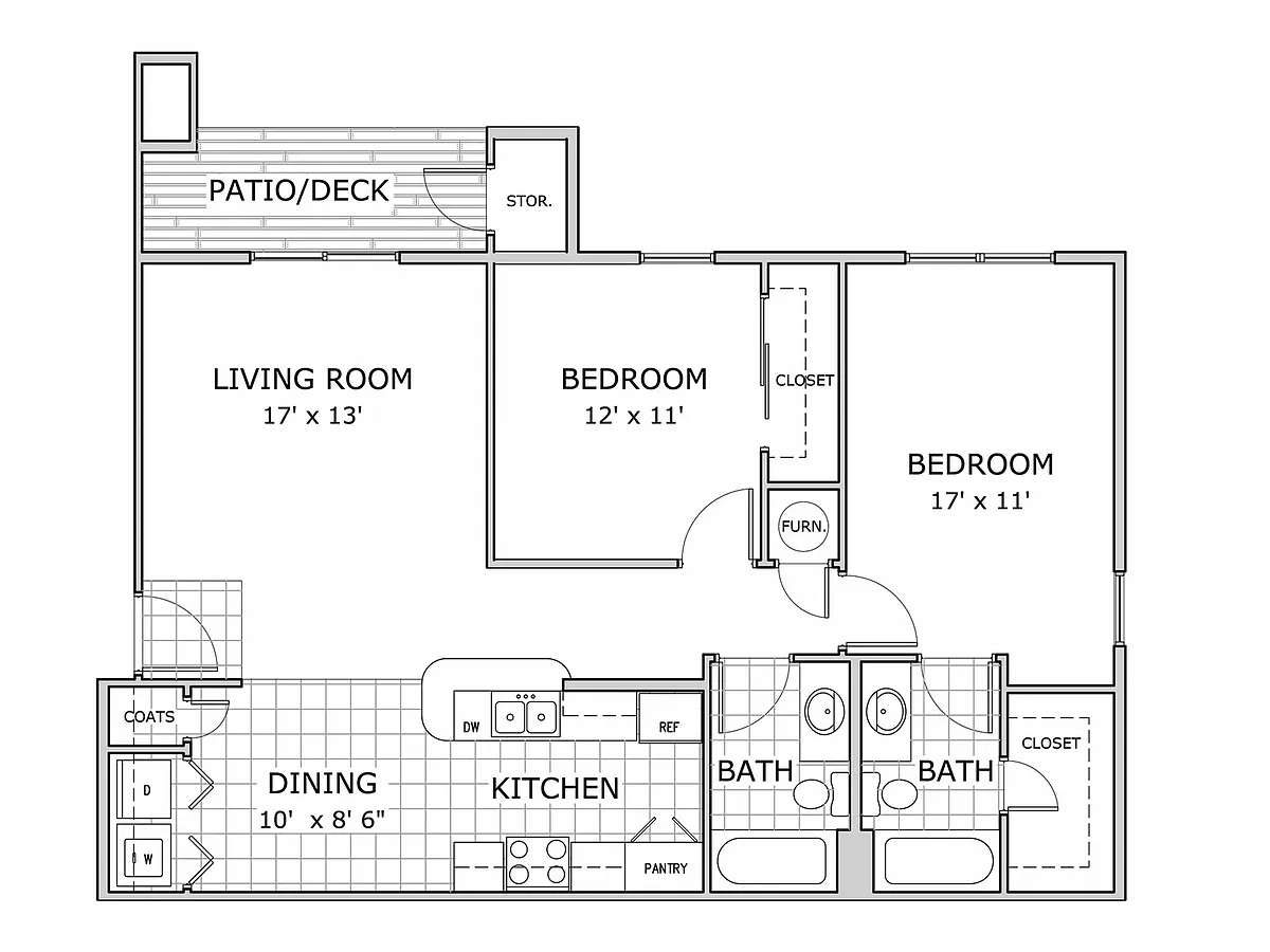 Floor plan 2 Bedroom B