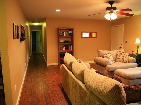 View from living rm toward front door.