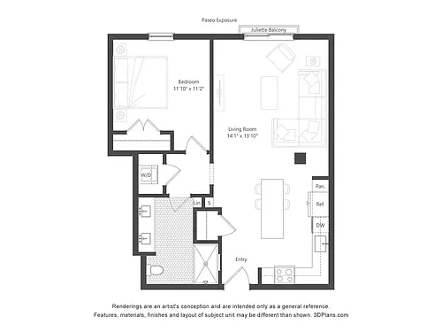 Floor plan 1B