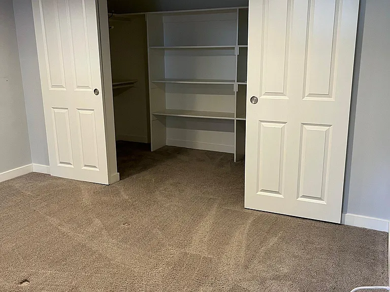 Downstairs living area closet