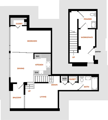 Floor plan Plan 1K