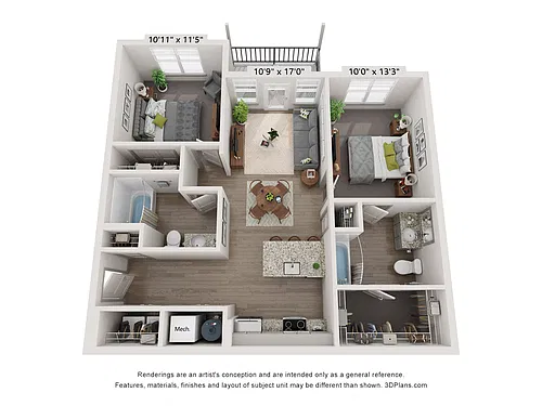 Floor plan Urbane (2.20 C | H)