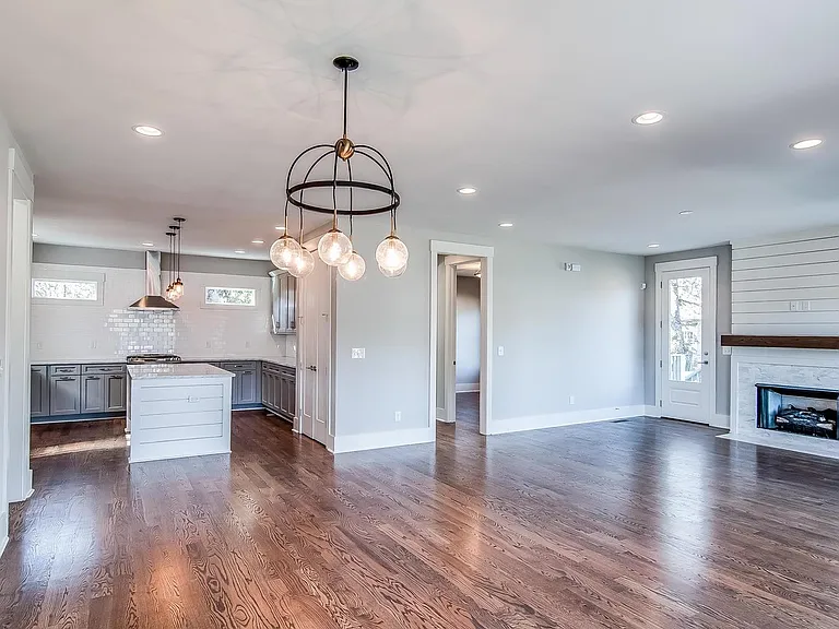 Beautiful open floor plan with spacious living, dining and kitchen