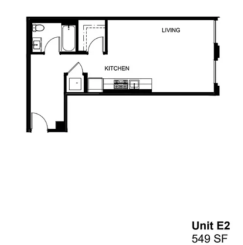 Floor plan E2 - Studio