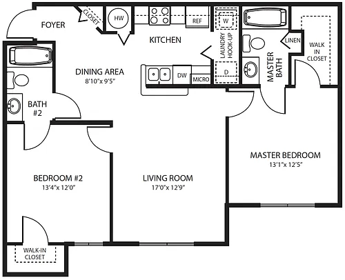 Floor plan 2X2