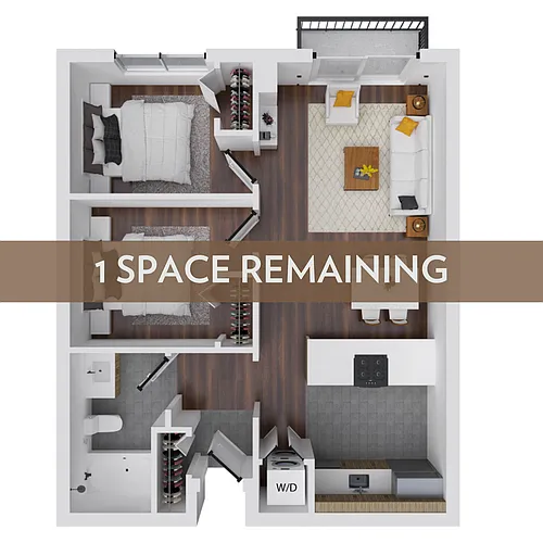 Floor plan 2BR/1.5BA