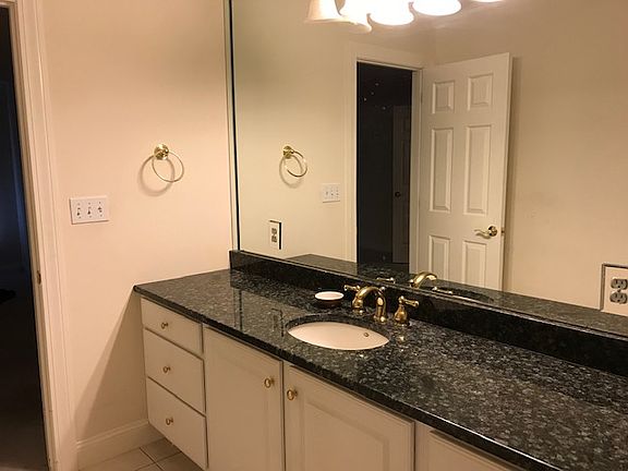 Master bathroom with granite