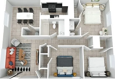 3 Bed, 1.5 Bath