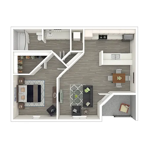 Floor plan One Bed