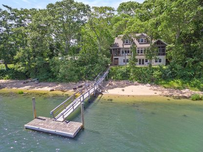  Deep Water Dock. Water Leads out to Peconic Bay