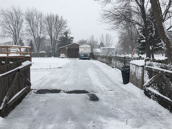 Driveway back to garage