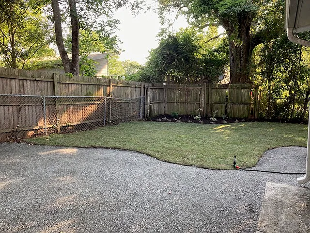 new backyard with patio