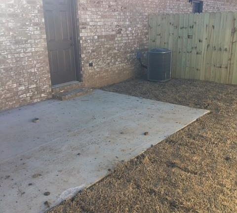 Private back lawn