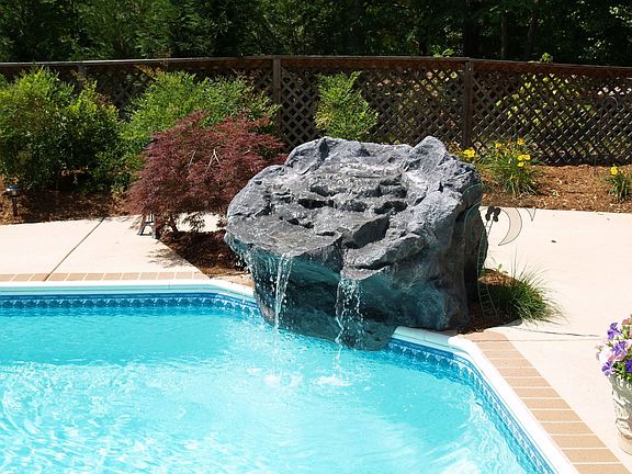 Backyard - rock waterfall
