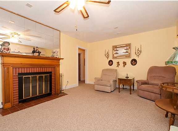 Direct front of house.