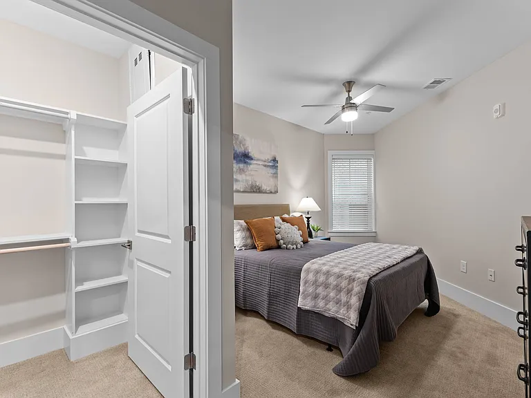 Active Adult bedroom with walk in closet