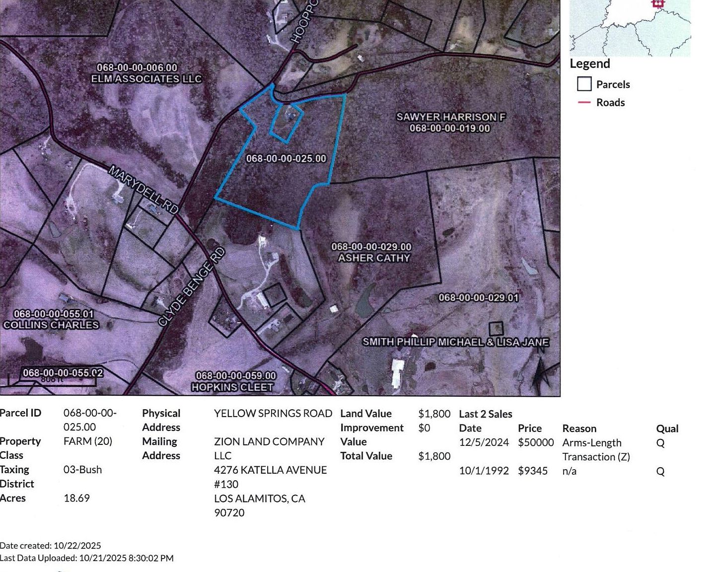 Yellow Spring Road Map 0 Yellow Springs Rd, London, KY 40741 | Zillow