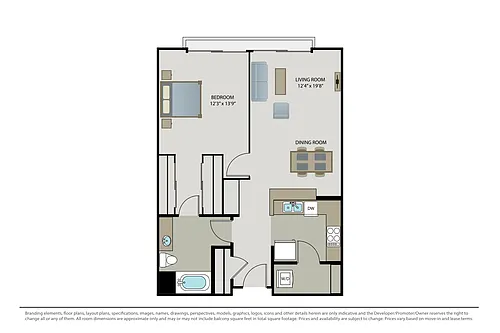 Floor plan Plan 1J