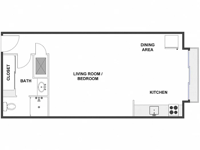 Floor plan Studio: Type A
