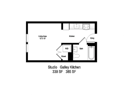 Floor plan Studio - Galley