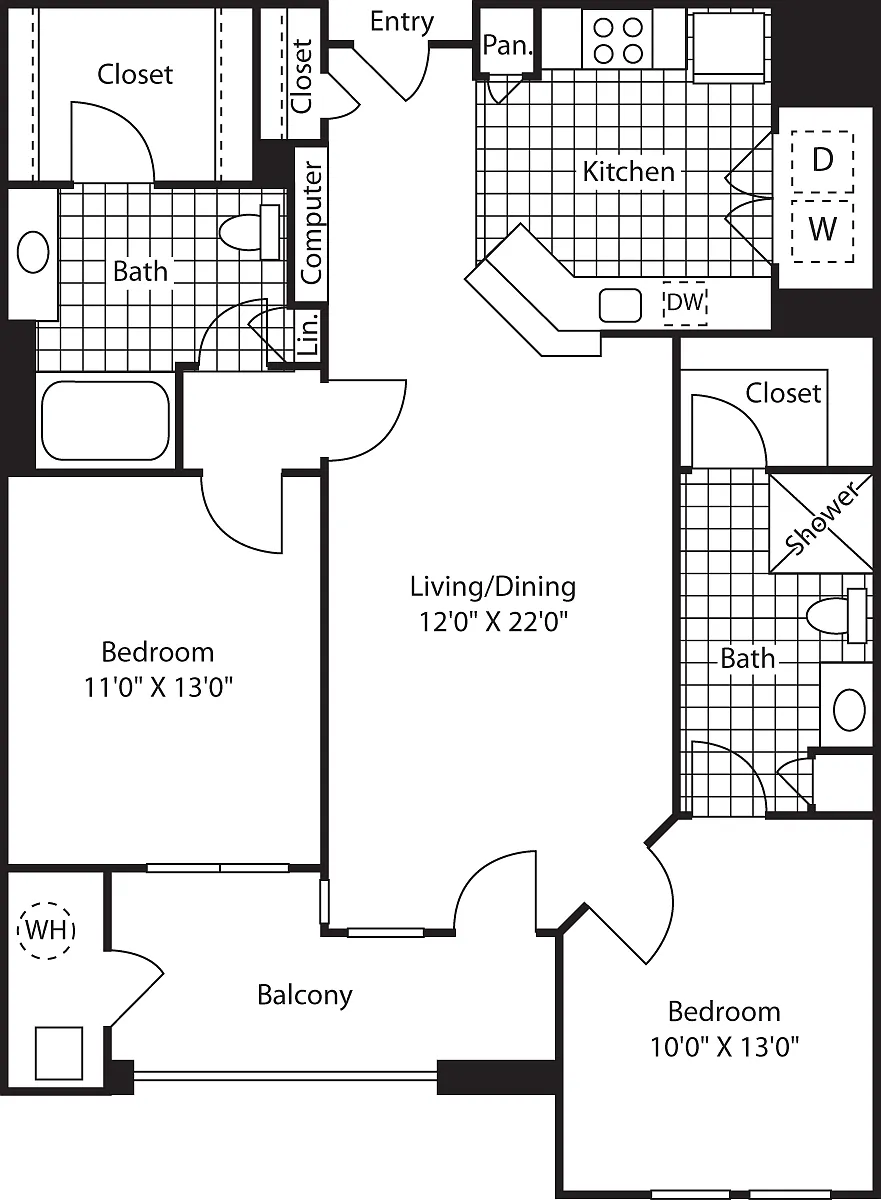 Floor plan Liberty View 1 (B1)