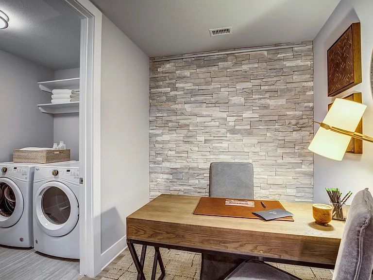 Den and laundry Room