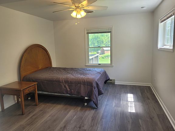 Queen size bed with nightstand