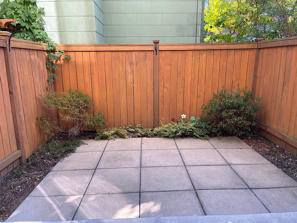 private, quiet patio with back gate