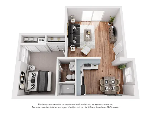 Floor plan Urban One Bedroom