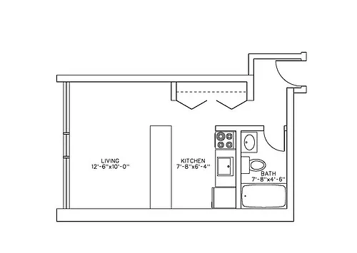 Floor plan FURNISHED STUDIO
