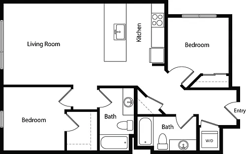 Floor plan Two Bedroom A