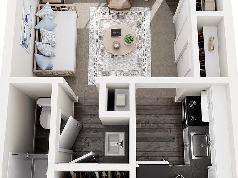 Explore this cozy urban apartment layout, optimized for modern living. Explore this cozy urban apartment layout, optimized for modern living.