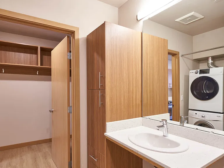 Bathroom and In-home washer and Dryer