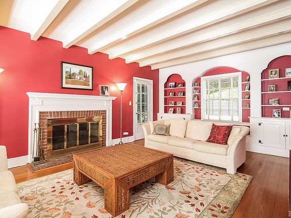 Living room with fireplace