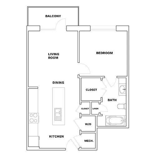 Floor plan A2 X 1X1