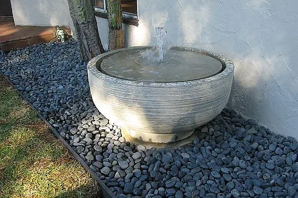 Fountain at entry courtyard
