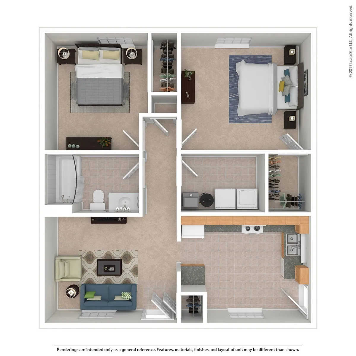 Floor plan Two Bedroom