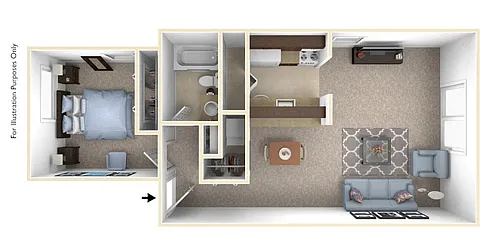 Floor plan 1 Bedroom