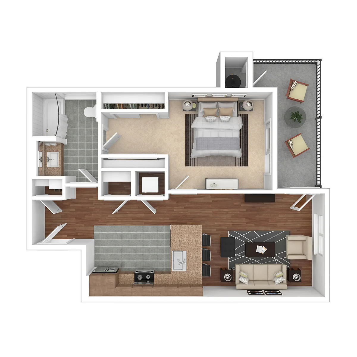 Floor plan 1X1 C