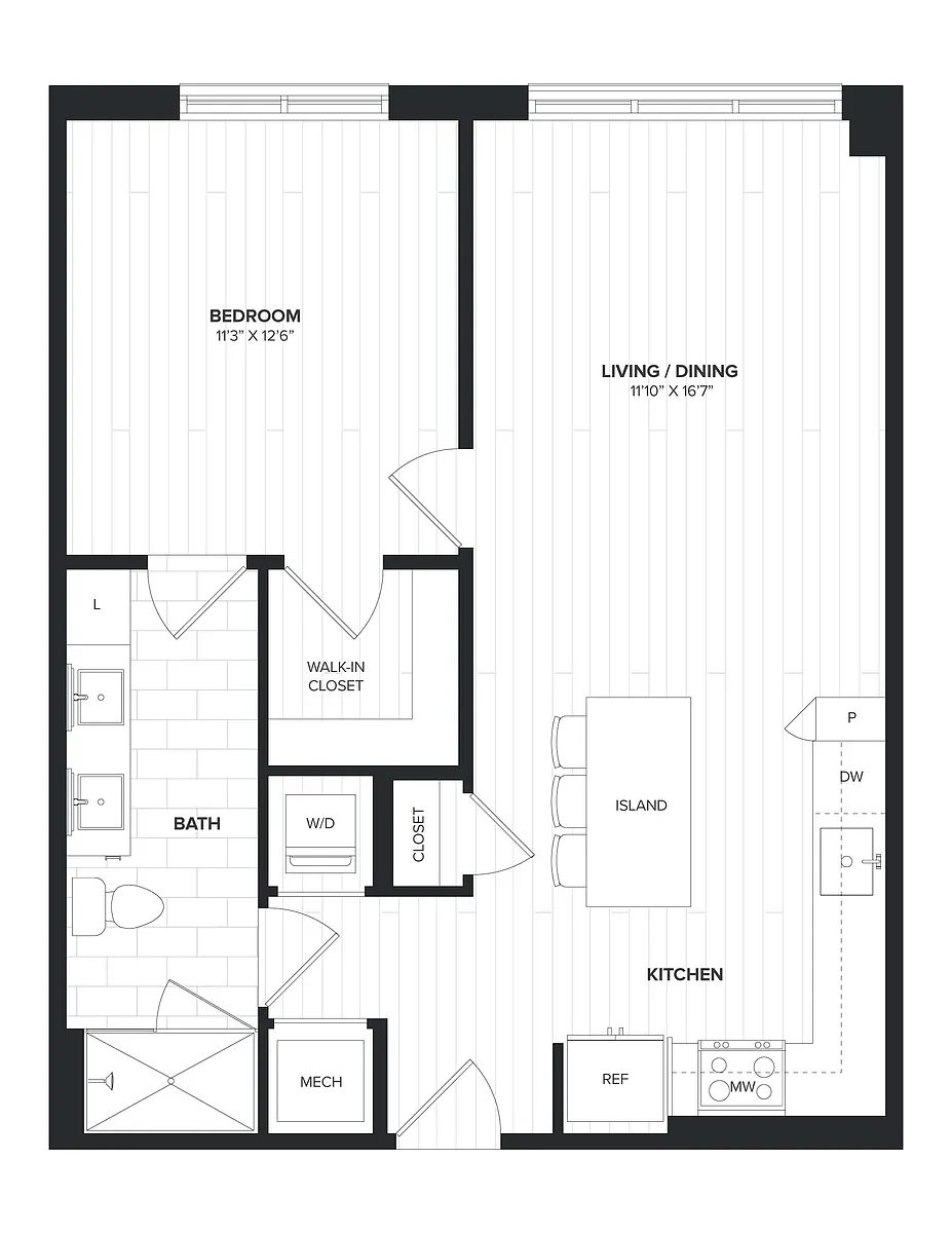 Floor plan 01BR-01