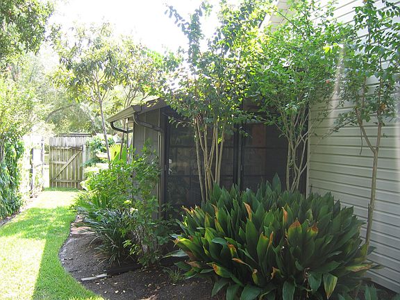 side yard at sun room