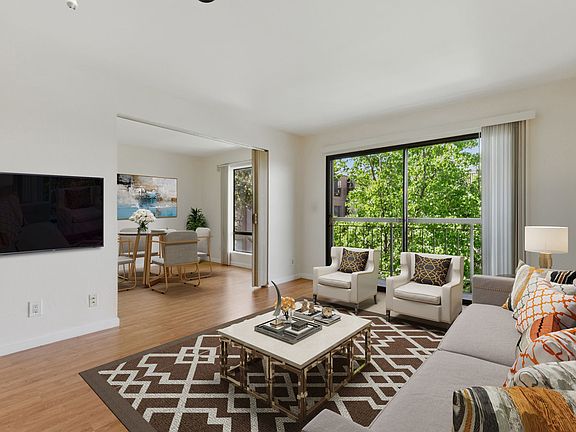 Living room staged virtually