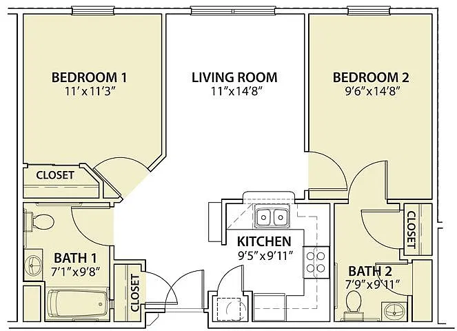 Floor plan 2 Bedroom