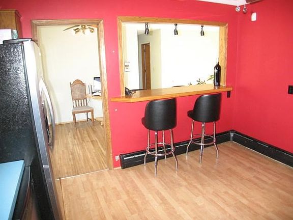 View from the kitchen to the informal dining.