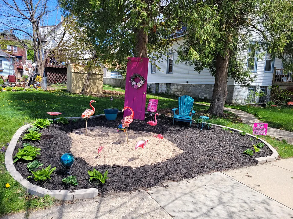 Beautiful garden and front yard