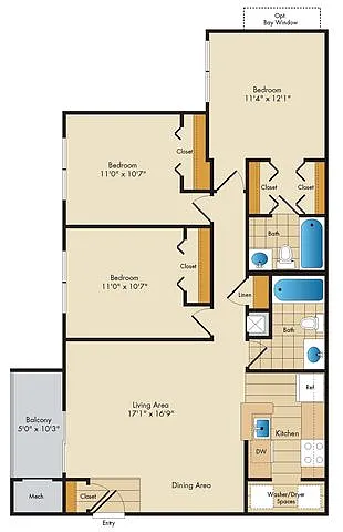 Floor plan 3 Bedroom