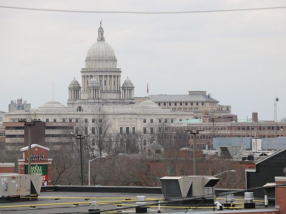 View of the RI State House from the shared balcony - Outstanding view!
