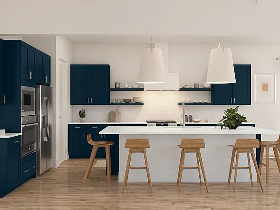 Kitchen with subway tile backsplash